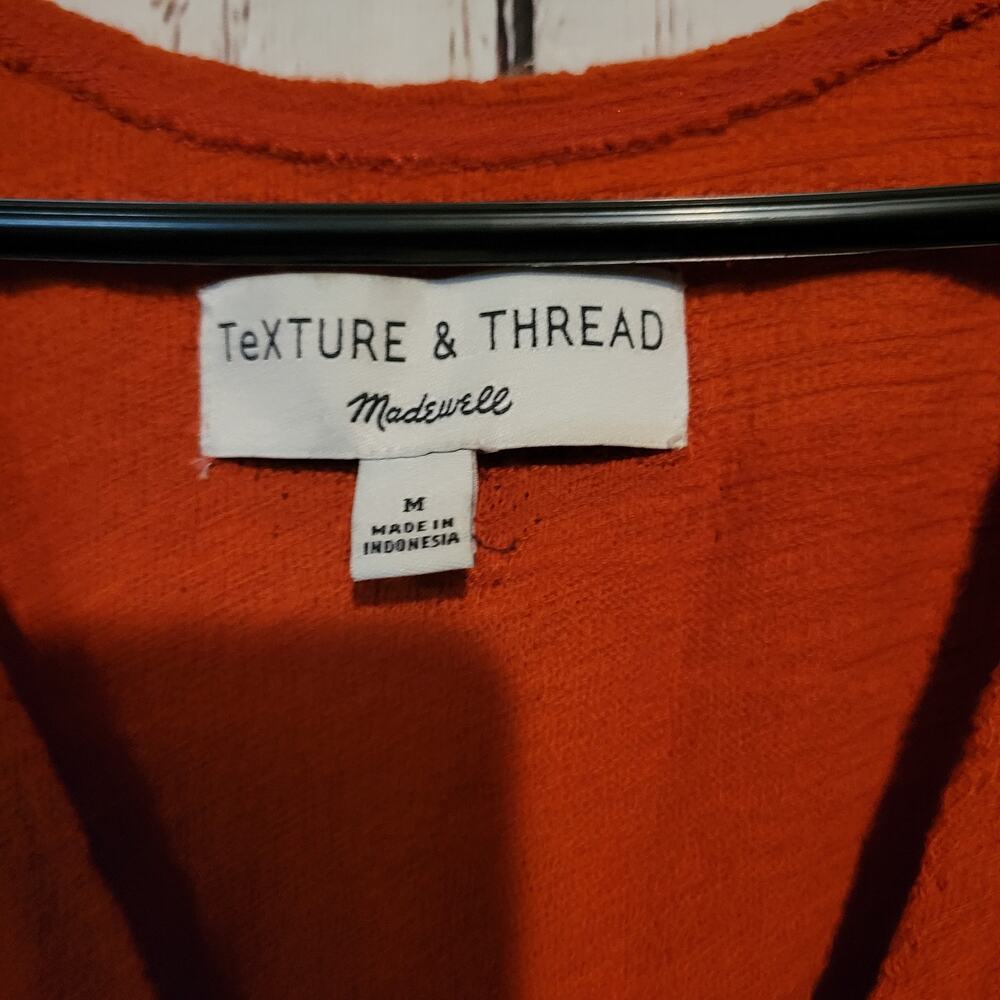 Madewell Texture Thread Top - Size Small - Rust C… - image 2